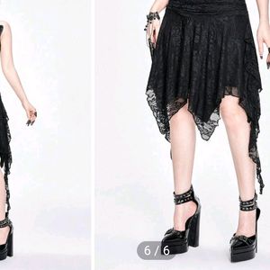 Vintage Or Gothic Style Floral Lace Skirt