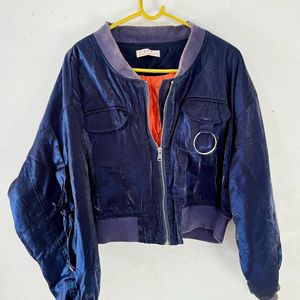 Navy Blue Oversized Jacket