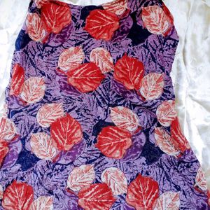 Short Kurti Leaf Print