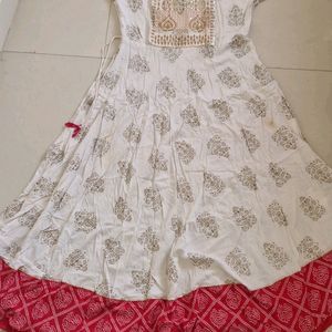 Jaipuri Long Gown With Dupatta