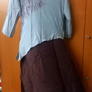 Kurti With Overcoat (XL size)