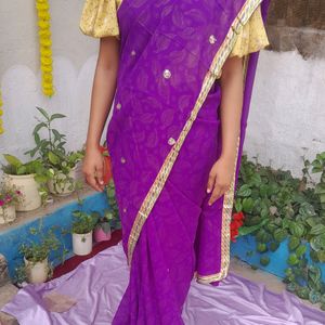 Purple Saree