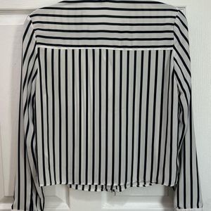 H&M White Stripped Shirt