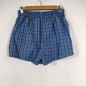 Mark & Spencer Blue Checkered Unisex Boxer