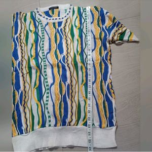 Coogi Style Jumper Knit in Blue/Yellow, Men's