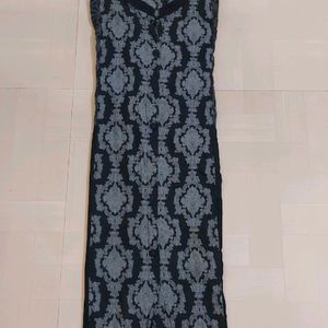 Libas Xl Size Black Printed Front Slit Kurta