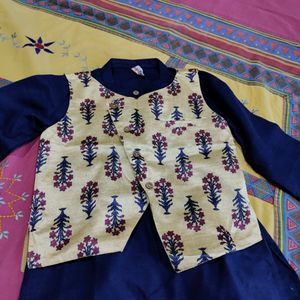 Boys Ethnic Kurta Pyjama With Coat Jacket