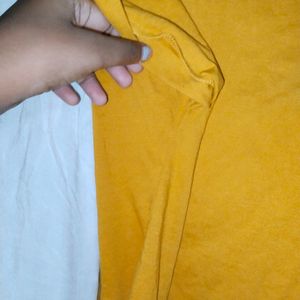 Mustard Yellow Crop Tshirt