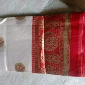 Red And White Saree