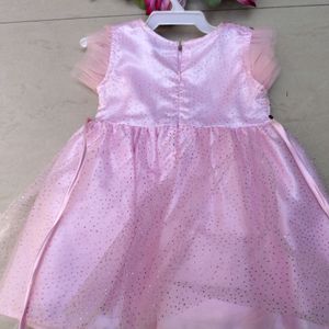 Babyhug Pink Party Wear Frock