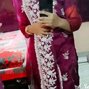 combo🛍️💥 Embroidery Kurta Dupatta Set