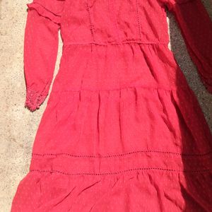 Red Ruffled Dress