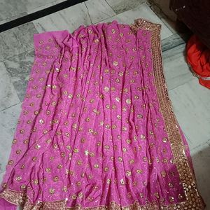 You Are Free To Offer New Heavy Pink 🩷 Saree