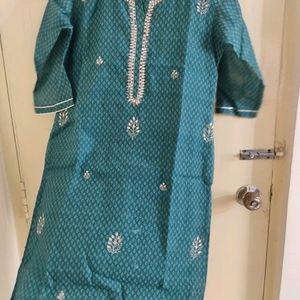 Green Cotton kurta