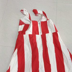 Red And White Party Gown