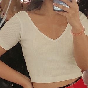 White Crop Top