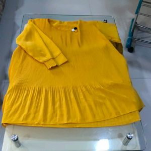 Yellow Clinched Material Top