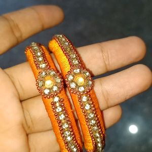 Thread Home Made Bangles (2 Pairs)