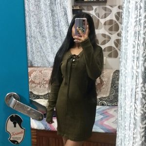 Bodycon Olive Green Dress