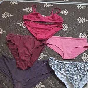 Combo Of  Six Imported Fabric Bra N Panty