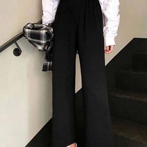 Black High Waist Korean Pants