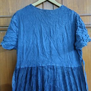 Blue Cotton Kurti