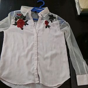 Embroidered Floral Shirt