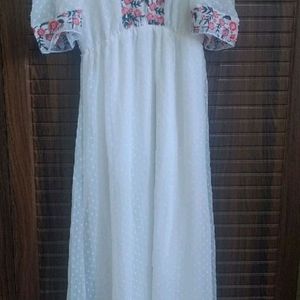 Victorian/korean white dress and checkered suit combo with pockets