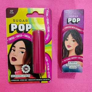 😍Sugar Pop Lipstick And Lip Balm Combo..😍