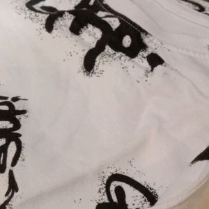 White Top With Black Graffiti