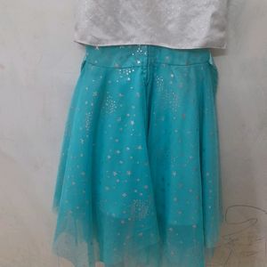 Frozen Theme Blue Dress