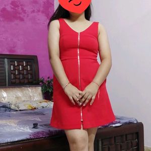 Full Front Zip Skater Dress For Winters