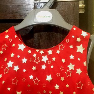 3-6 Month Beautiful Red Colour Dress