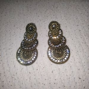 Oxidised Gold Plated Earrings