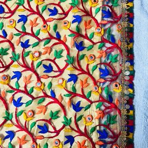 Multicolour Suit Piece With Duppatta And Churidaar