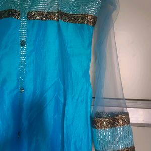 Blue Anarkali Kurti