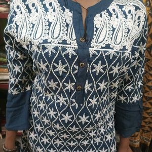 Kurti With Full Thread & Sequence Work