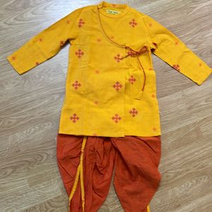 Dhoti Kurta - Yellow Orange