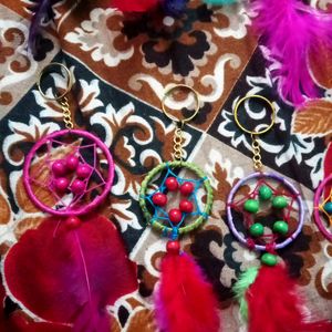 Dreamcatcher Keyrings Multicolour Set Of 10