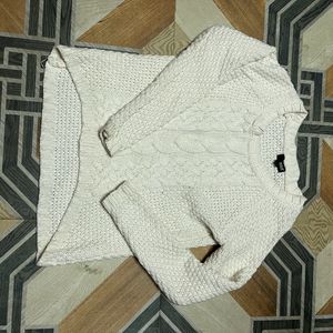 white wool sweater