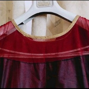 DEEP WINE THREE PIECE HEAVY GOWN