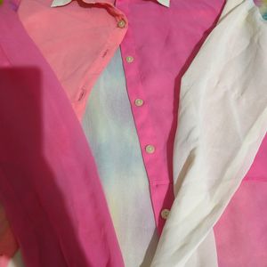 Shade Of Pink Georgette Shirt