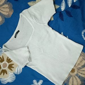 Zudio White Fitted Top