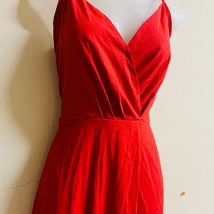 Princess Look Designer Red Long Gown