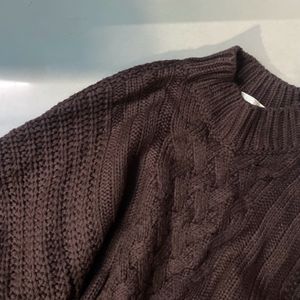 Women Oversized Brown Sweater