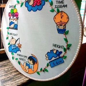 Baby Foot Print Embroidery Hoop