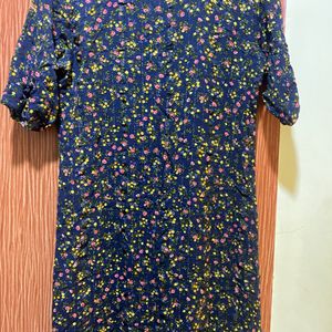 Women Navy Blue Stretchable Kurta