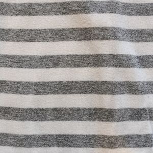 Grey And White Striped Top