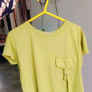 Limegreen Crop Top with pocket