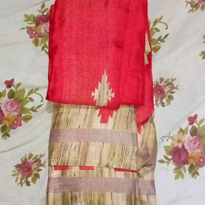 Red colour saree